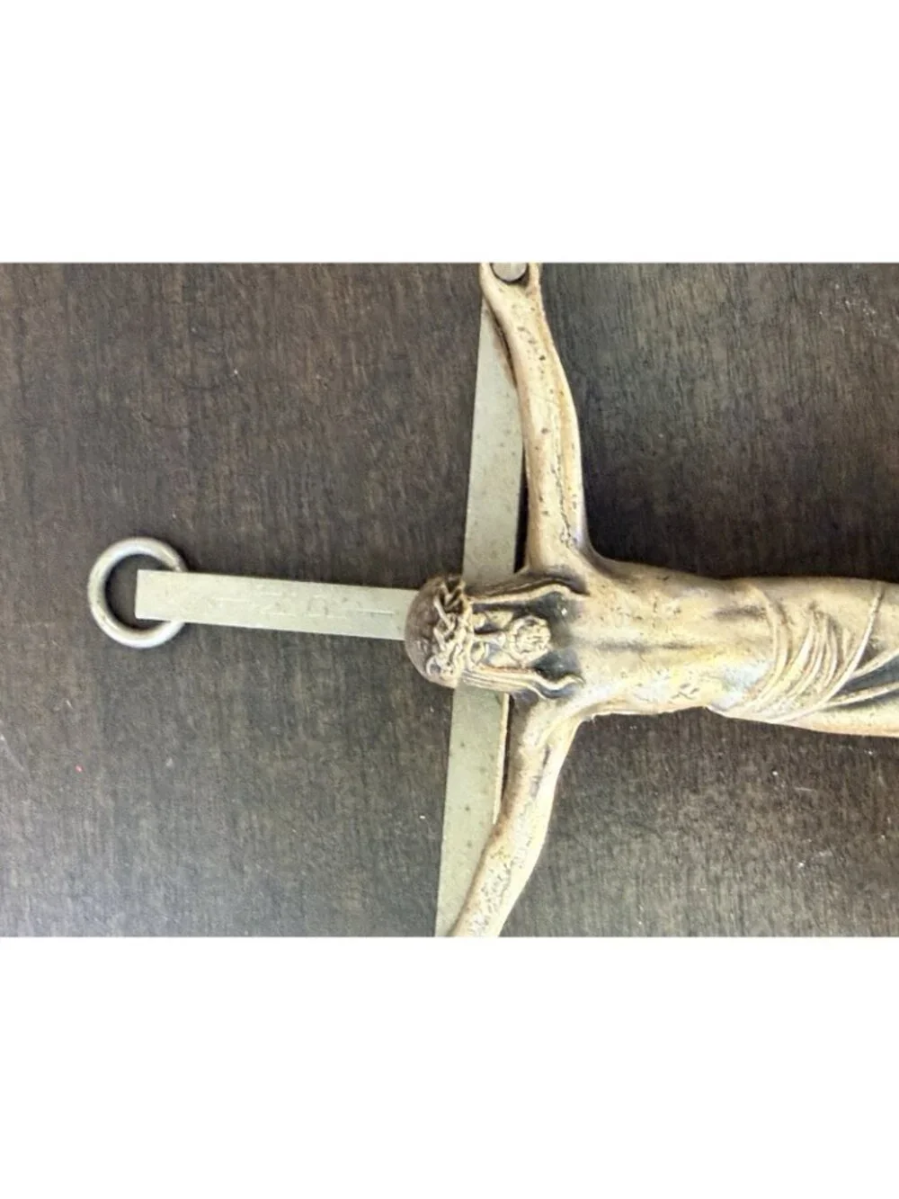 Vintage INRI Brass Crucifix Cross Wall Hanging Jesus Christ Religious 10